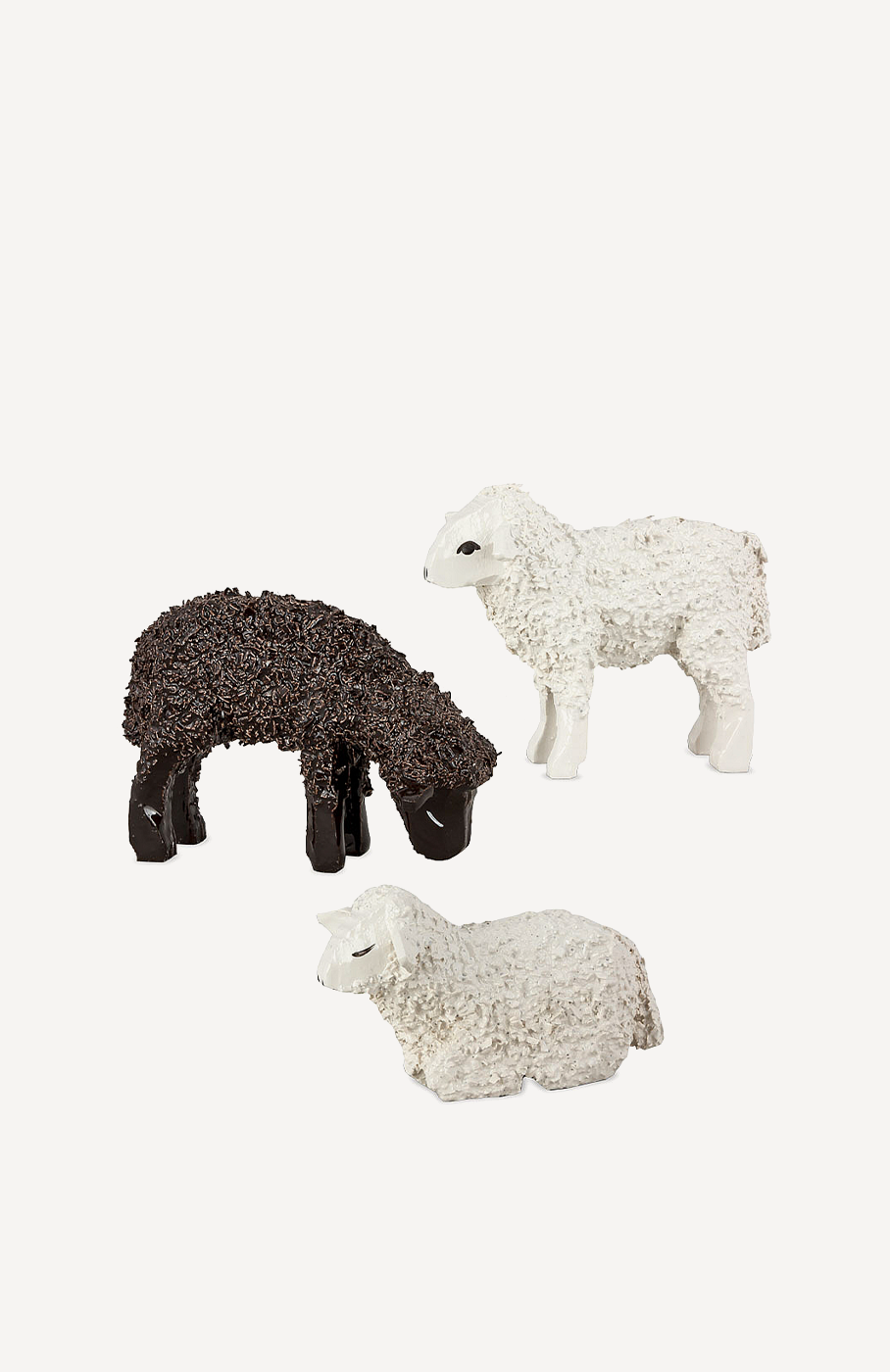 3 Schafe lackiert