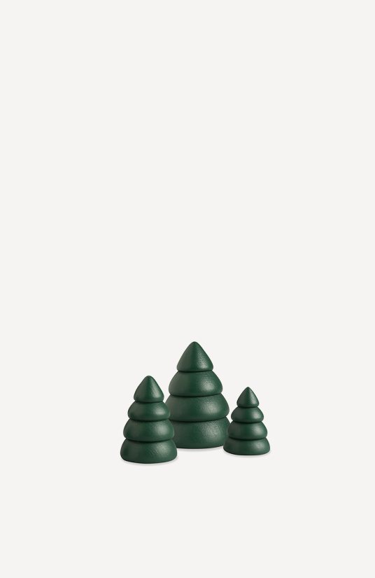Miniatur Baumset, grün, 3-teilig
