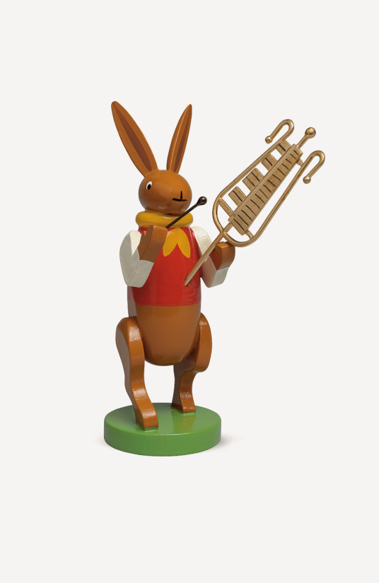Hasenmusikant mit Glockenspiel